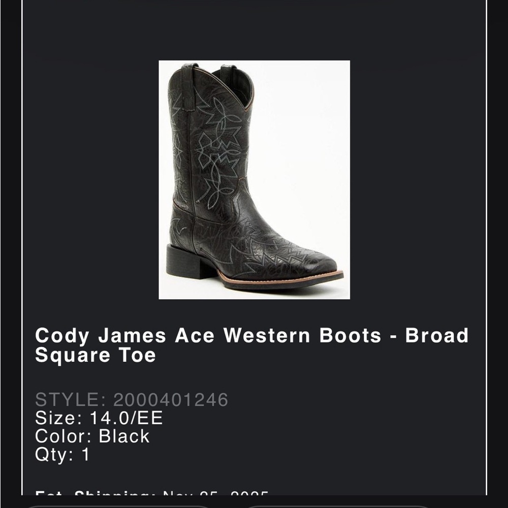 Cody James Black Western Boots
